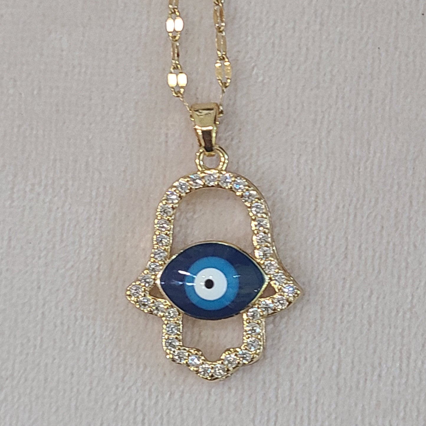 Demi Evil eye Hand Necklace