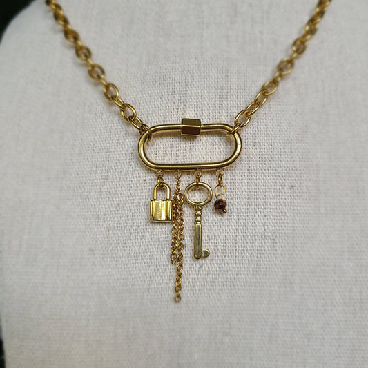 Lock-Key Pendant Necklace