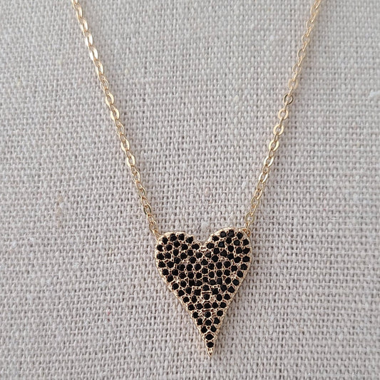 Black Heart Pendant Necklace