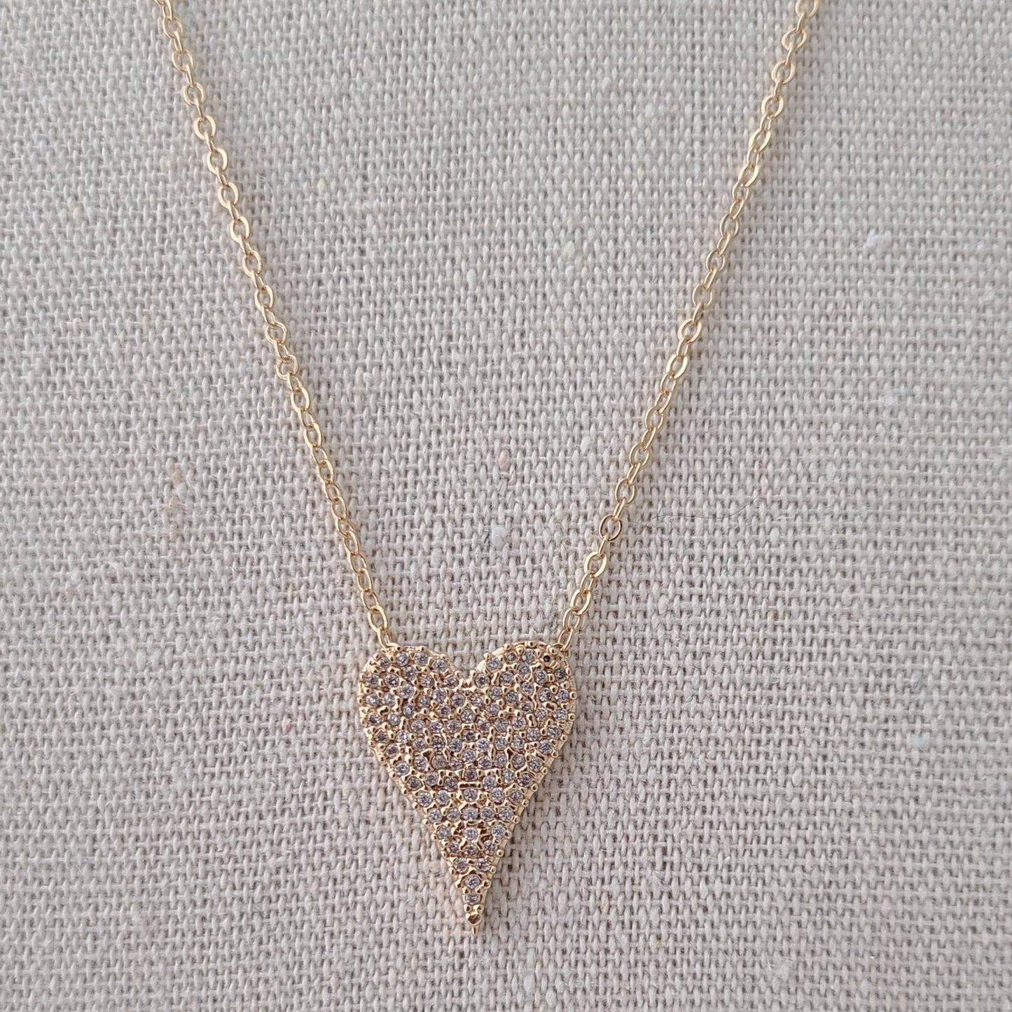 Clear Heart Pendant Necklace