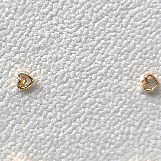 Mini Hollow Heart Earrings