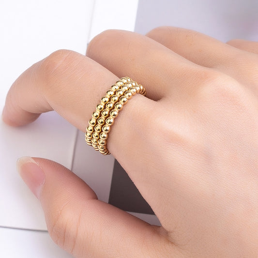 Round Bead Stainless Steel Rings