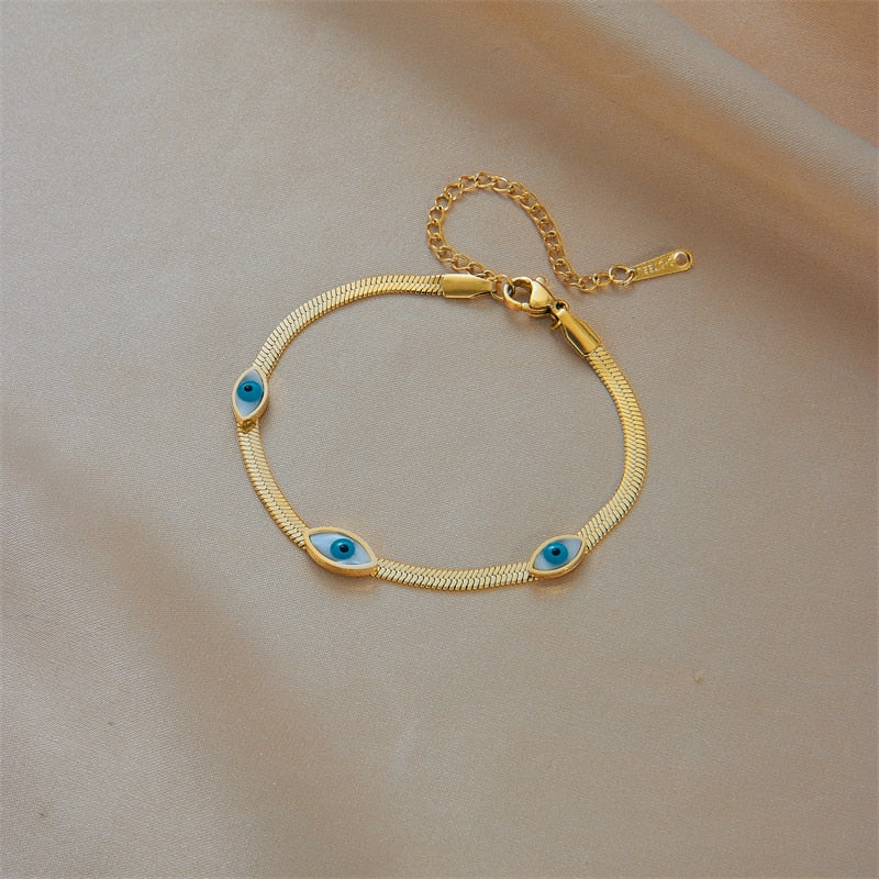 Triple Blue-Eye Bracelet